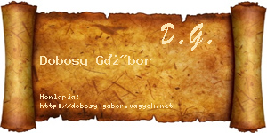 Dobosy Gábor névjegykártya