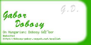 gabor dobosy business card